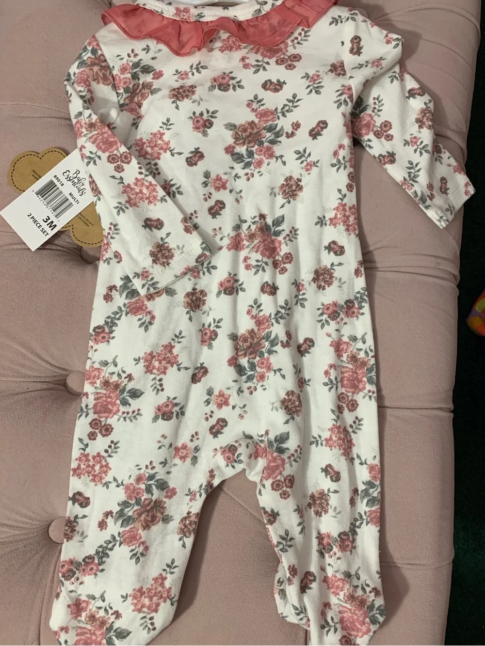 Floral Ruffle Two-Way Zip One-Piece, 3M